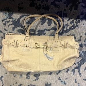 Coach Cream Leather Shoulder Bag